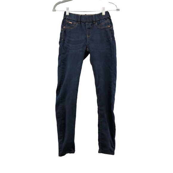 NWT Suiteblanco Jeggings Womens Size 2 Pull On Blue Dark Wash Roll Cuff Skinny - Picture 1 of 12